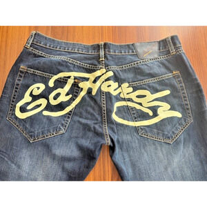 Ed Hardy Christian Audigier 2008 Vintage Jeans Men's Size 42x31 Straight Y2K
